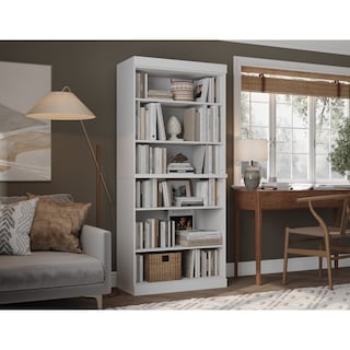 100% Solid Wood 6-Shelf Bookcase with Optional Doors by Palace Imports