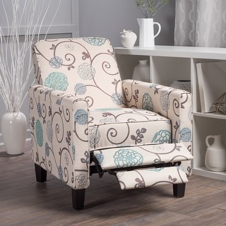 Darvis Floral Recliner Club Chair by Christopher Knight Home