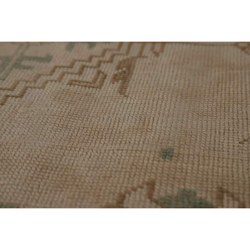 Tabriz Persian Vintage Rug Bedroom Hand-Knotted Wool Carpet - 9'6" x 12'9"