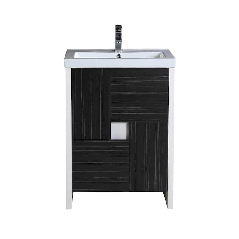 Fine Fixtures Midland Vanity Cabinet Set With Vitreous China Sink