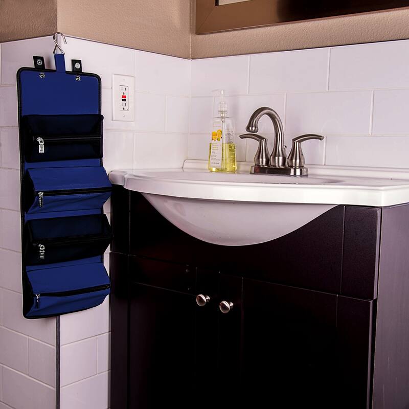 Bathroom Organizer with Funcitonal Pouches and Privacy