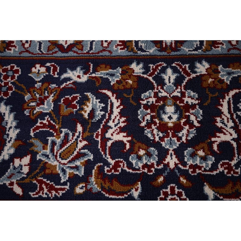 Traditional Red Kashan Turkish Rug Machine Made Dining Room Carpet - 9'7" x 12'10"
