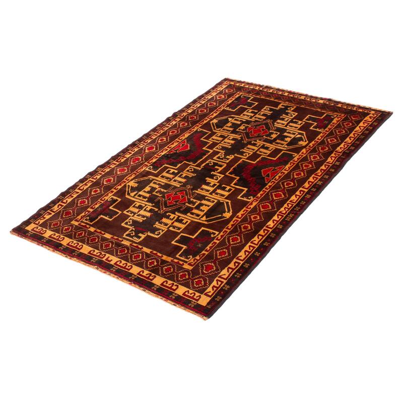 Teimani Brown Rug 4'1" x 6'7" - 4'1 x 6'7