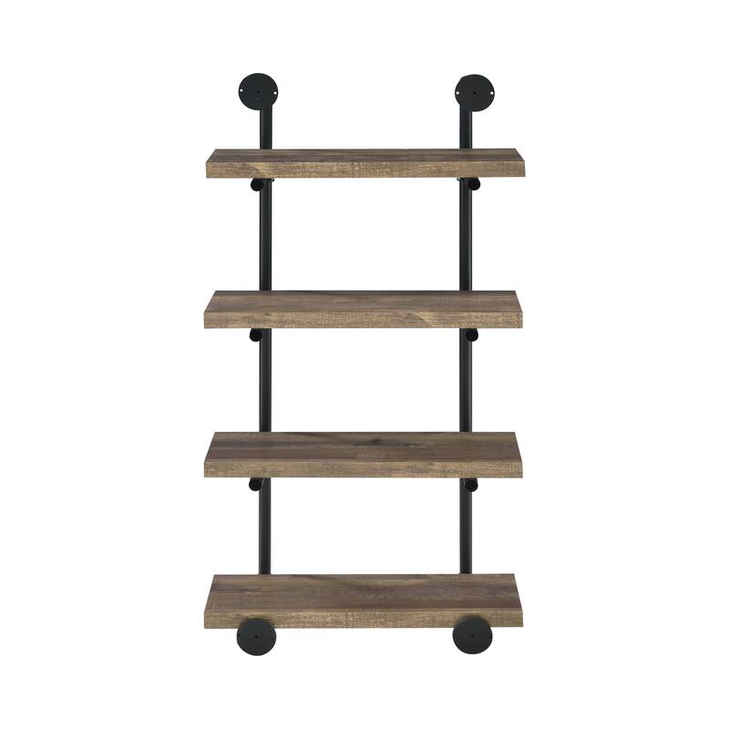 Chevry Black Metal 24-inch Wall Shelf