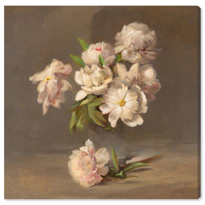 Porter Peonies in a Vase Canvas by Art Remedy, Gallery Wrapped - 20" x 20"