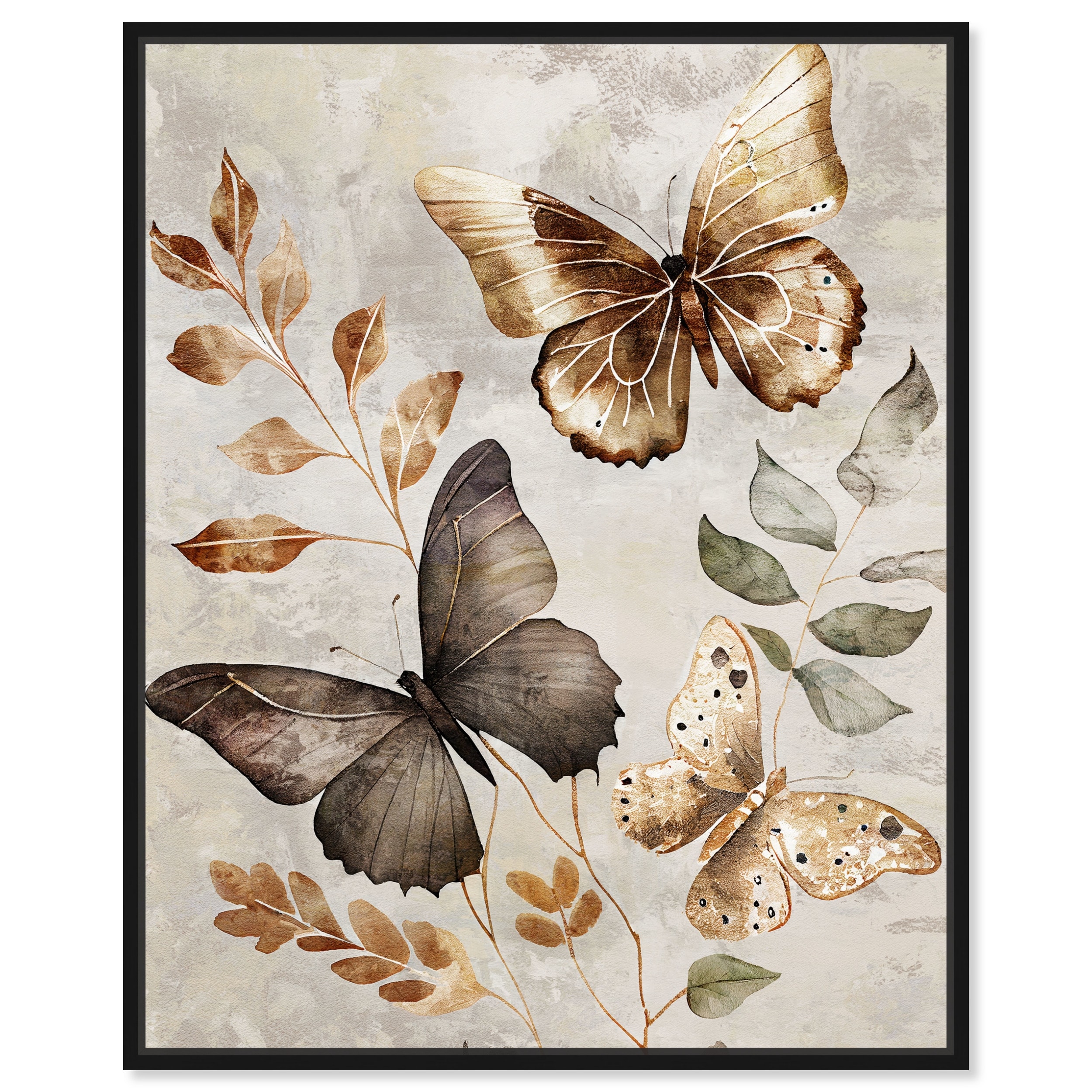 Butterfly Dance V Elegant Butterfly Canvas Wall Art by Art Remedy