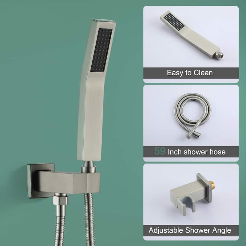 10 in. Wall Mount Dual Shower Heads, Shower System with Valve - 10"