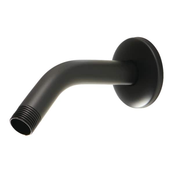 slide 2 of 12, Kingston Brass Trimscape 6-Inch Shower Arm with Flange Matte Black