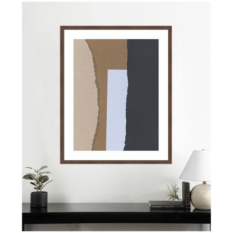 Kate and Laurel Torn Paper No3 by Mareike Bohmer Framed Wall Art Print