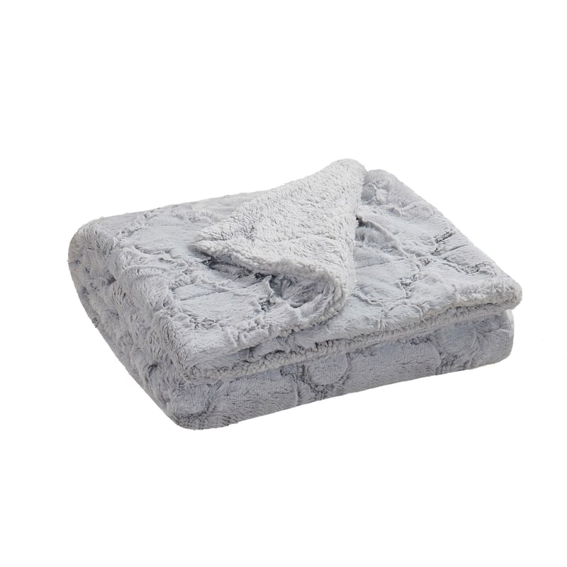 Ashley Brushed Fauxfur Throw with Sherpa and Borrego Backing