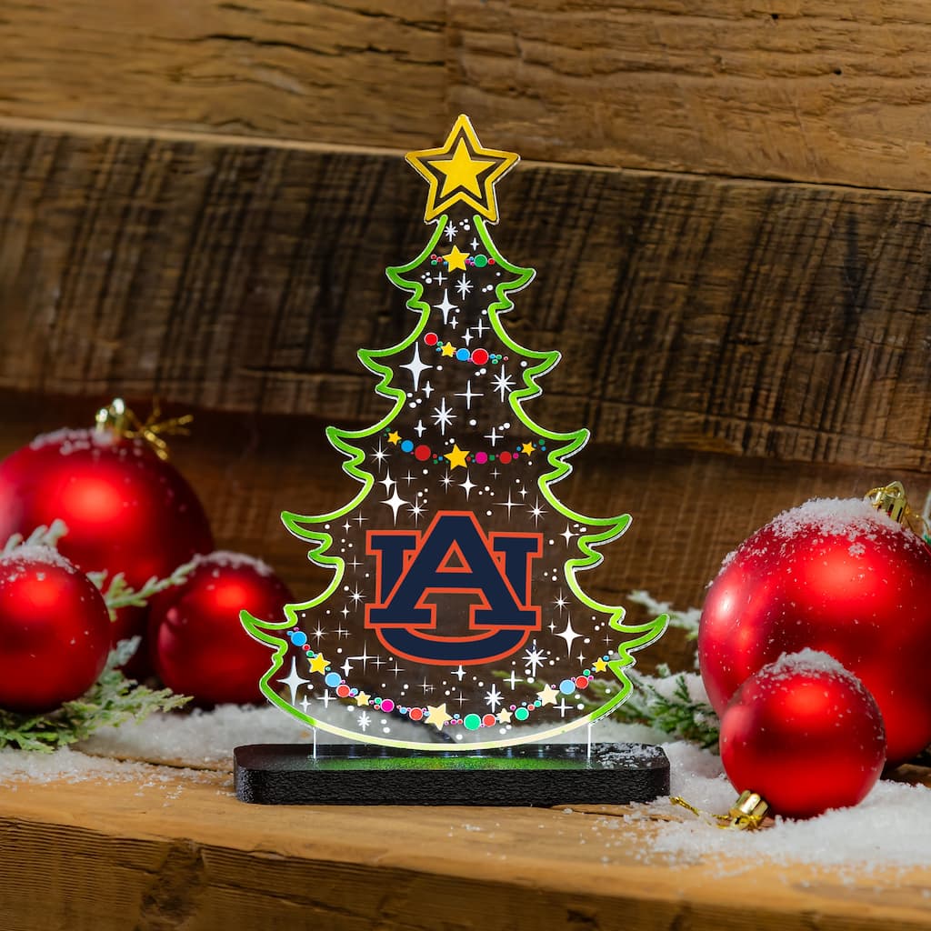 10" LED Tabletop Christmas Tree Desklite Sign, Auburn University