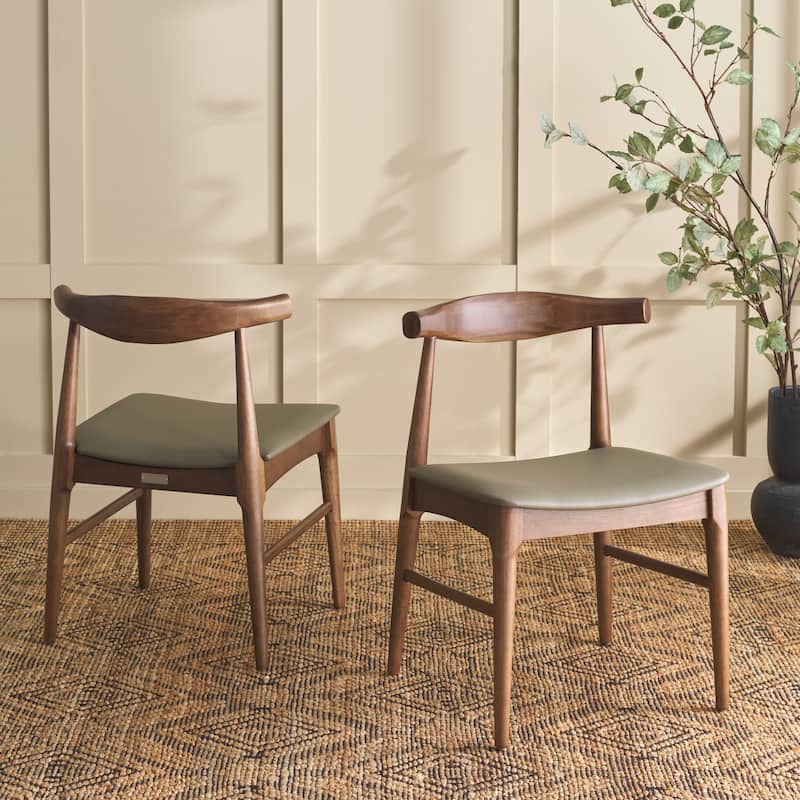 SAFAVIEH HOME Elbow Dining Chair (Set of 2) - 21"W x 19"D x 30"H
