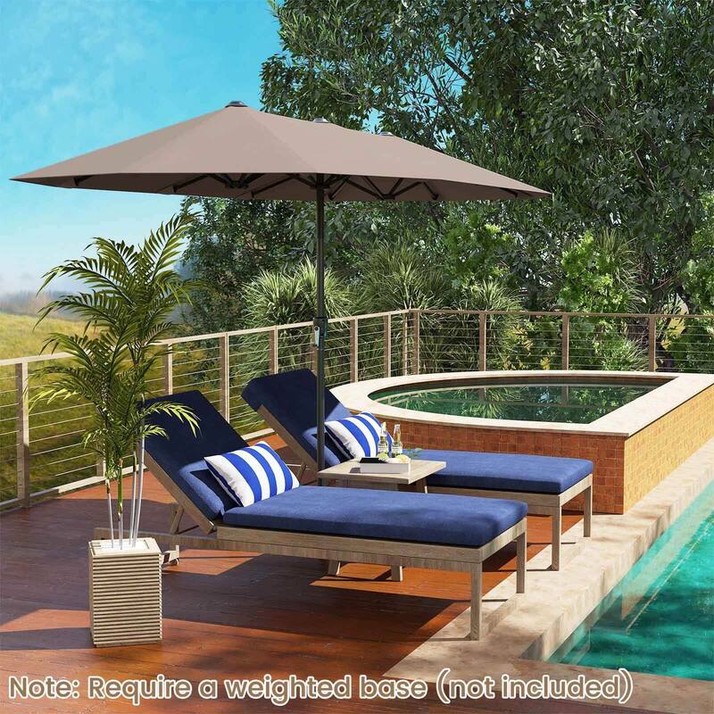 Costway 13 FT Large Patio Umbrella Outdoor Double-Sided Table Market - See Details