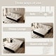 preview thumbnail 14 of 49, 74.8" Queen Pull Out Sofa Bed with Tufted Design and 2 Pillows