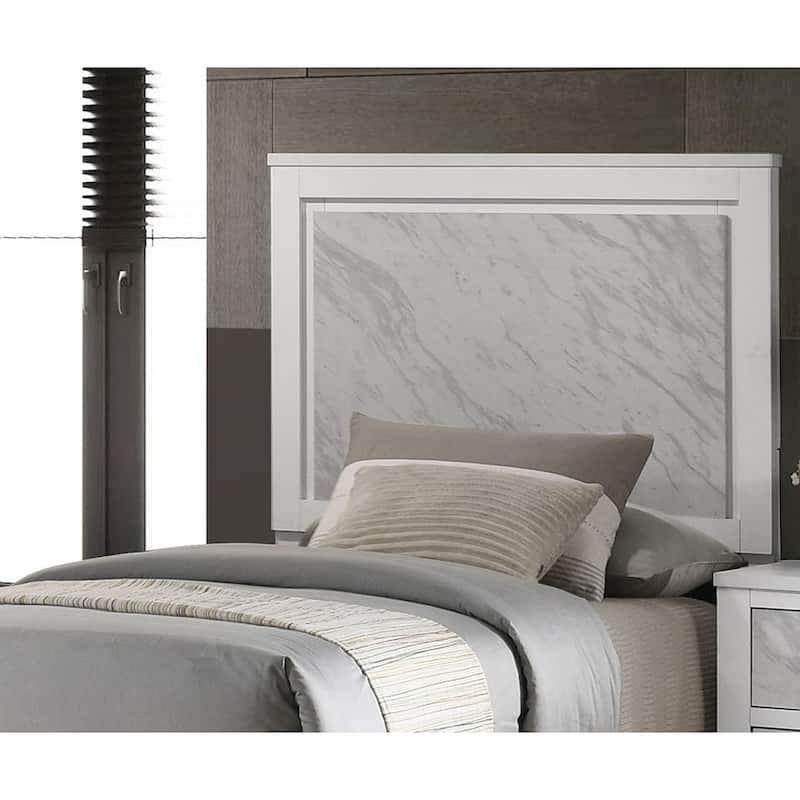 Contemporary White Finish 1PC Bed