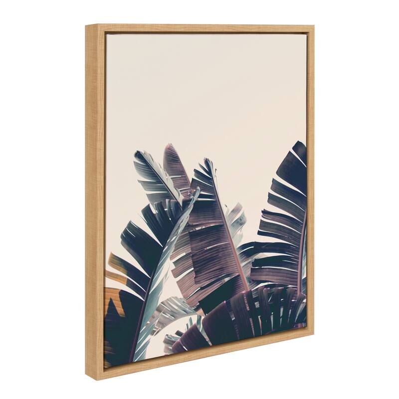 Kate and Laurel Sylvie Fahrenheit Framed Canvas by Alicia Bock - 18x24 - Natural