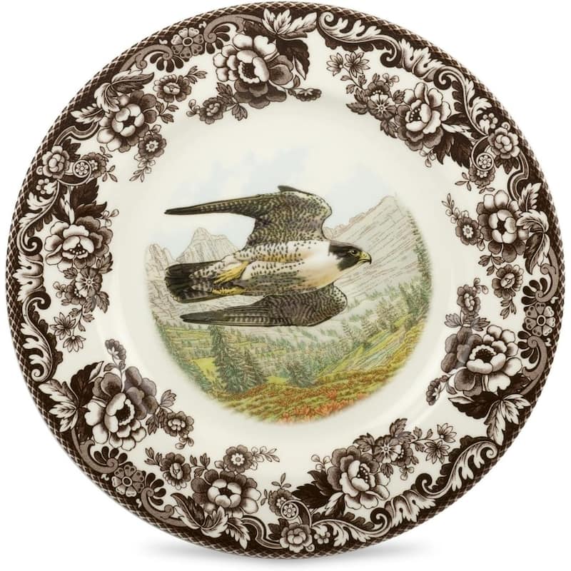 Spode Woodland Dinner Plate Birds Motif - 10.5 - Peregrine Falcon
