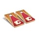 preview thumbnail 1 of 3, Calgary Flames NHL Triangle Cornhole Board Set Include Carrying Case