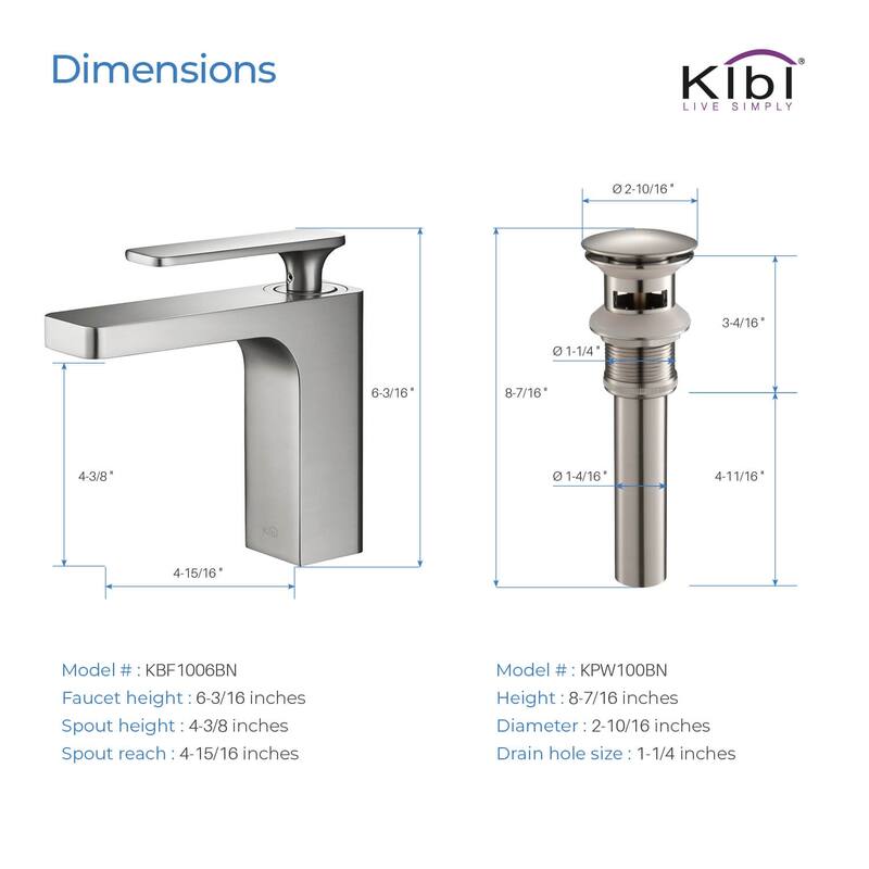Lead Free Solid Brass Single Handle Bathroom Vanity Sink Faucet with Water Hose