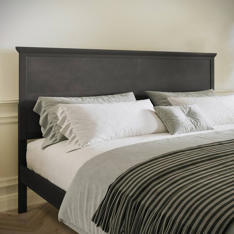 Solid Wood Platform Bed Frame with Headboard and Footboard