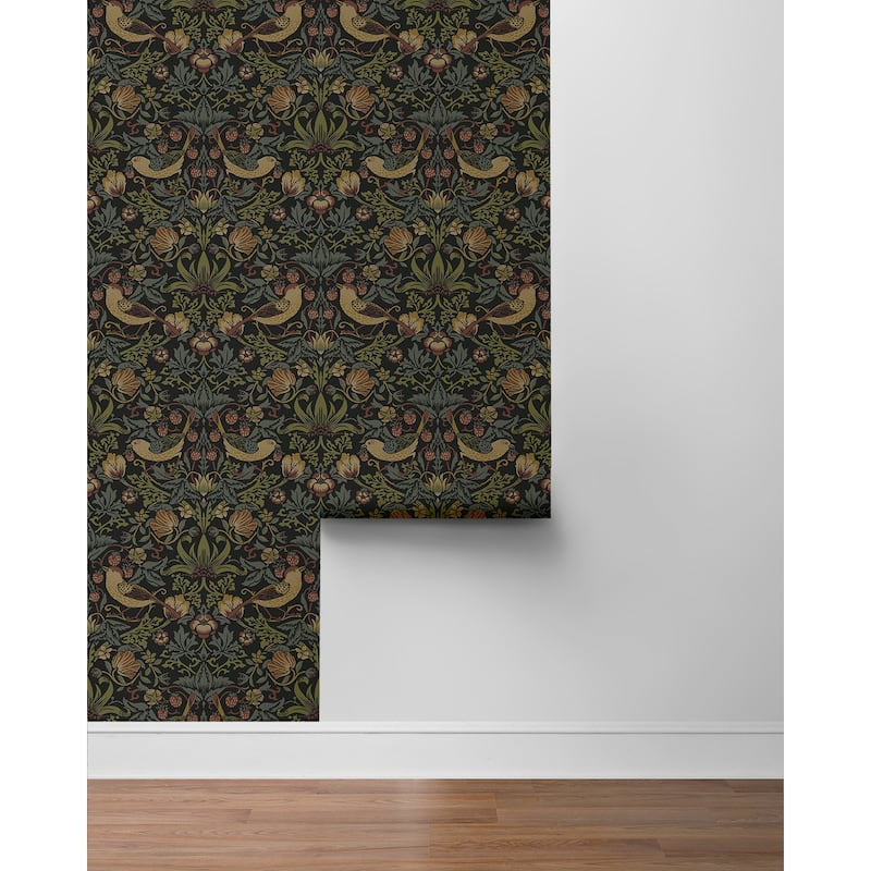 NextWall Strawberry Garden Peel and Stick Wallpaper
