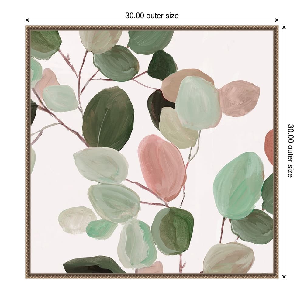 Floral Symphony in Soft Hues by PI Studio Framed Canvas Wall Art Print