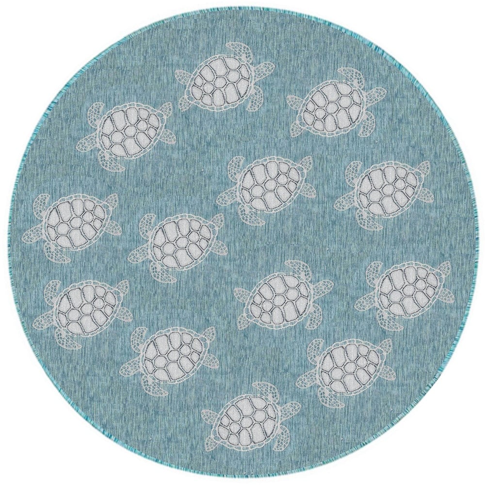 Liora Manne Carmel Collection Sea Turtles Indoor/ Outdoor Area Rug
