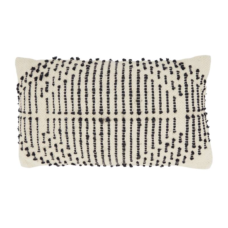 Woven Wonder Diamond Throw Pillow - 14"x20" - Cover Only - Black