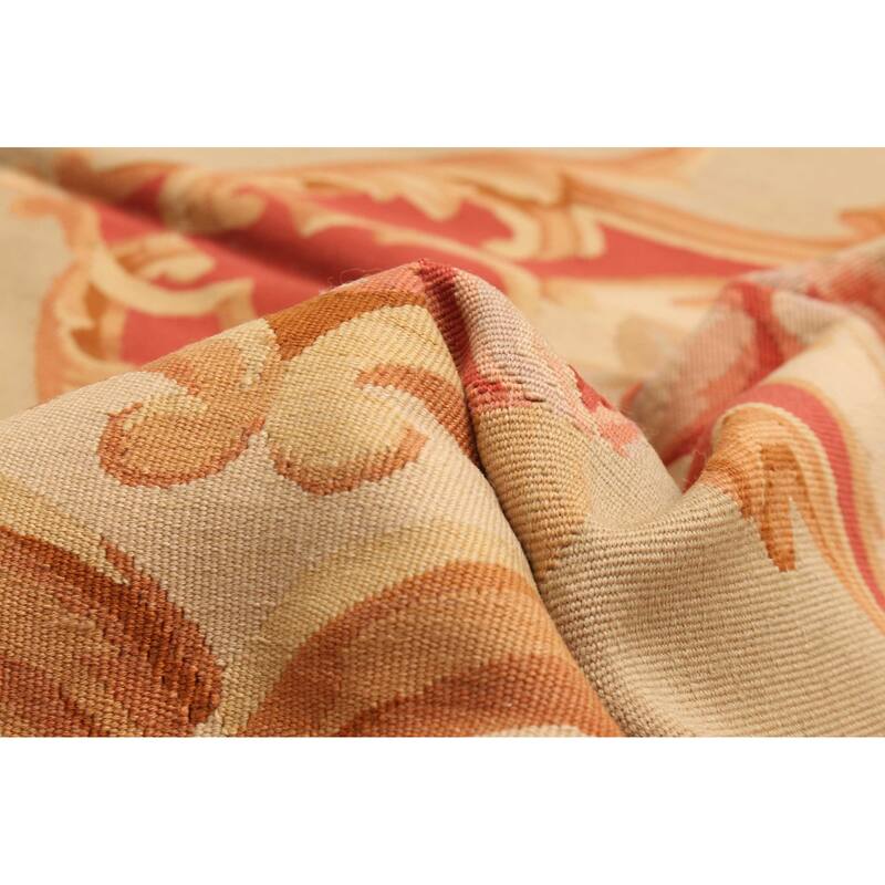 ECARPETGALLERY Flat-Weave Dynasty Light Khaki Wool Tapestry Kilim - 3'10 x 6'0