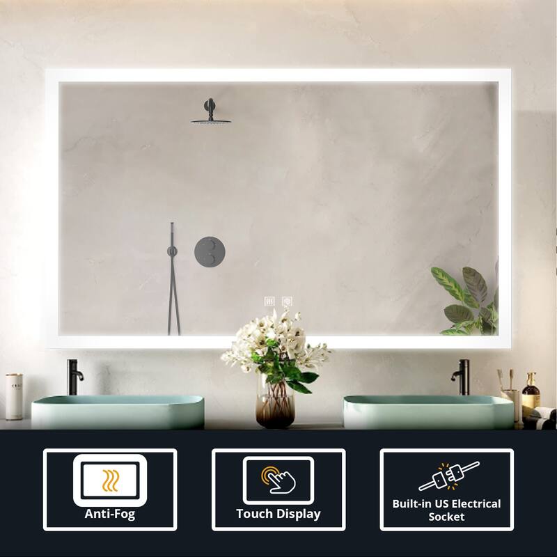 Aurorium LED Bathroom Vanity Mirror - N/A