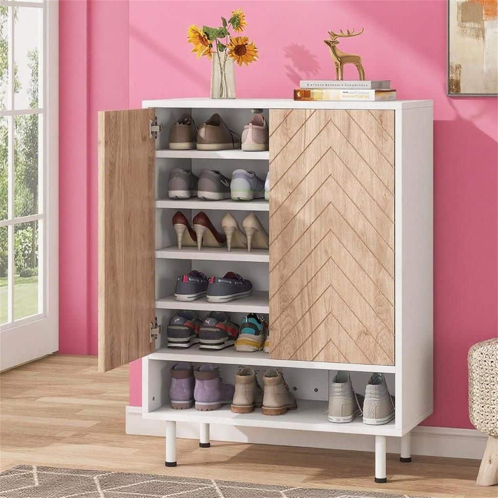 Rustic Modern Shoe Cabinet