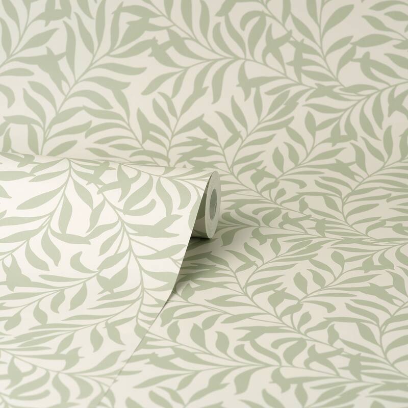 Brewster Salix Sage Leaf Wallpaper