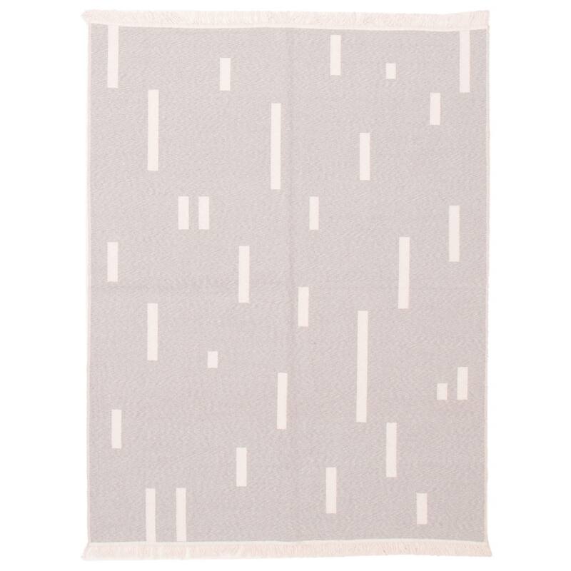 ECARPETGALLERY Flat-Weave Ankara III White Kilim - Grey - 5'2 x 7'0
