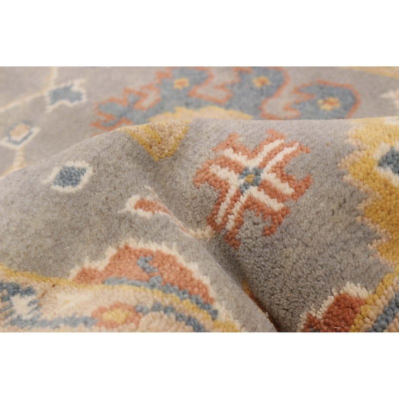 ECARPETGALLERY Hand-knotted Royal Oushak Grey Wool Rug - 4'0 x 6'0