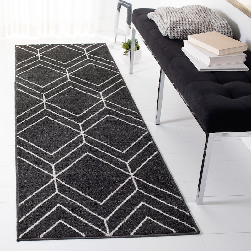 SAFAVIEH Adirondack Benilda Modern Geometric Rug - 2'6" x 8' Runner - Brown/Ivory