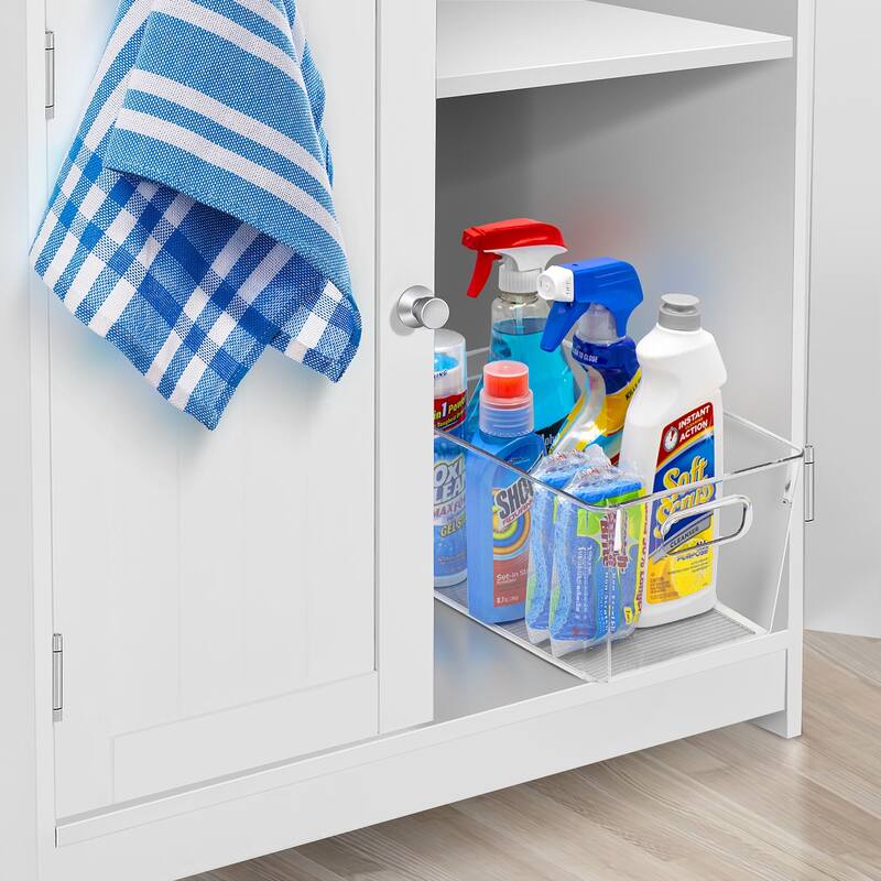 Sorbus Plastic Storage Bins Clear Pantry Organizer Box Bin Containers