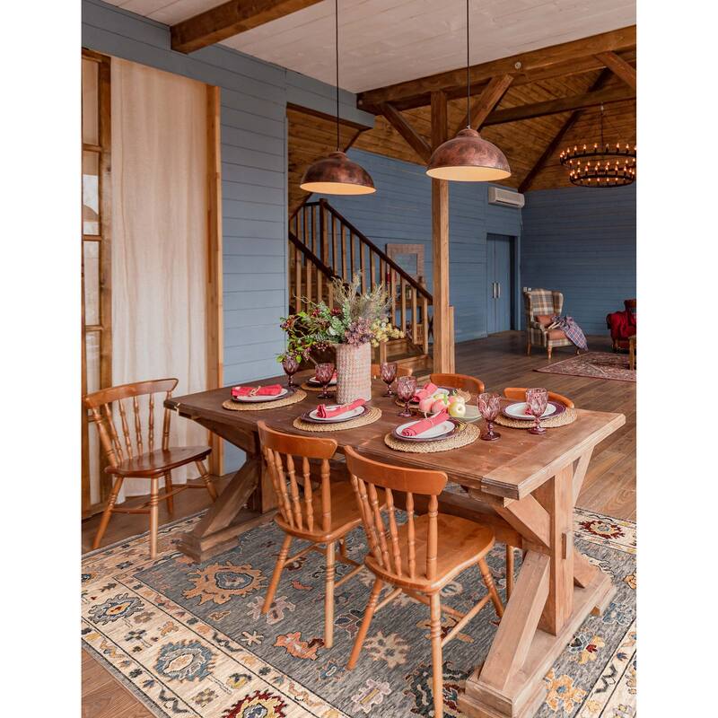 ECARPETGALLERY Hand-knotted Modern Oushak Grey Wool Rug - 8'1 x 10'2