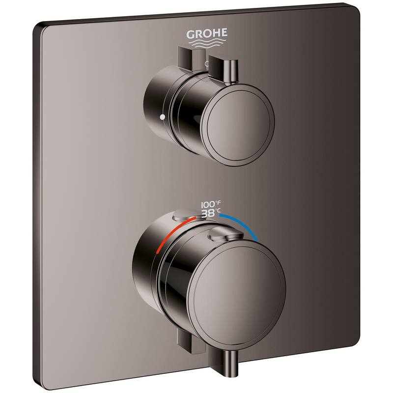 Grohe Grohtherm Dual Function Thermostatic Valve Trim Only with Double - Hard Graphite