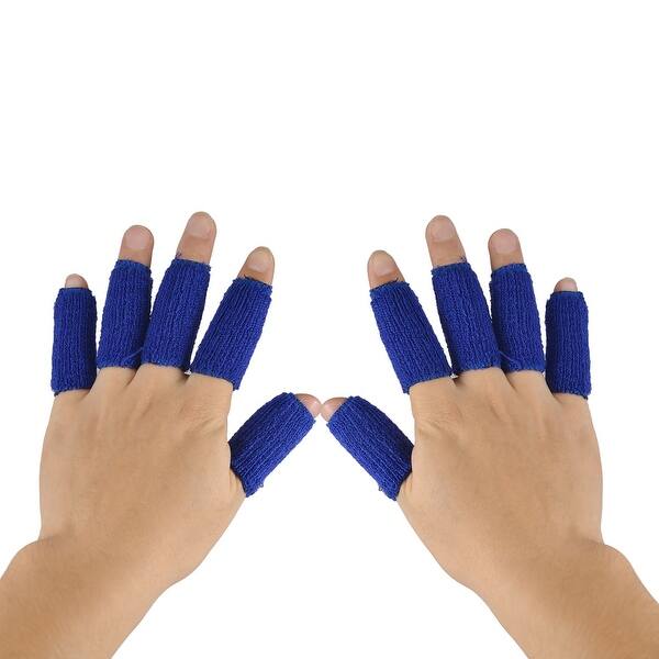 Shop Volleyball Basketball Blue Elastic Finger Sleeve Cover Shield