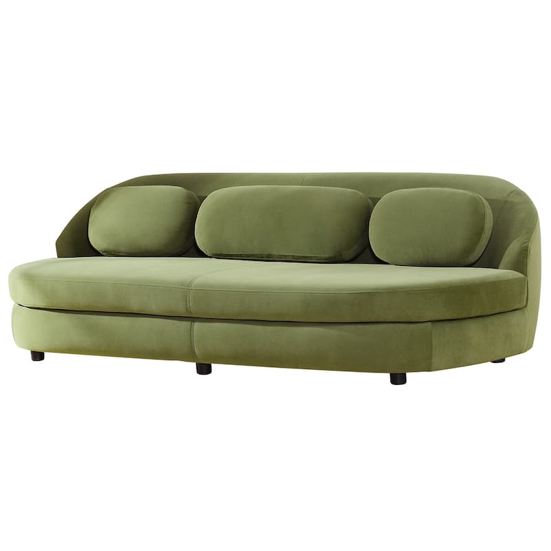 StyleCraft Sorrento 3-Seater Sofa - Olive Green - Olive Green, Black