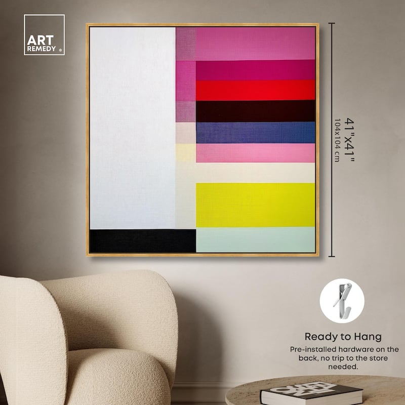 Quadratic Composition Canvas by Art Remedy