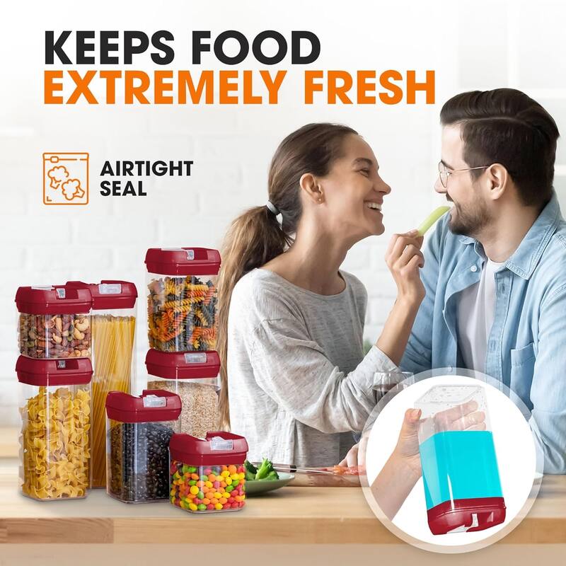 Cheer Collection 7-piece Stackable Airtight Food Storage Container Set