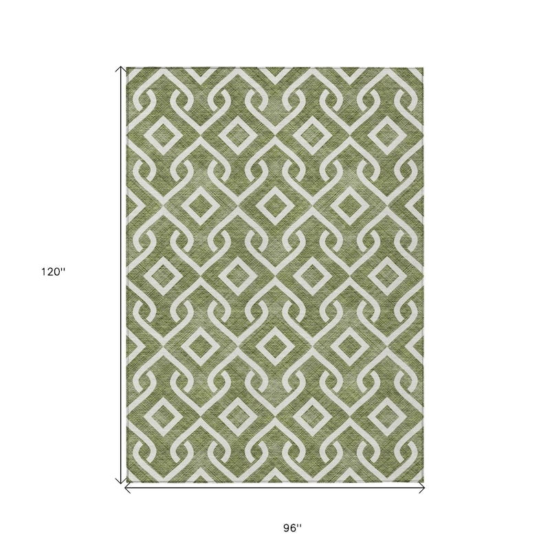 HomeRoots Geometric Transitional Rectangle Outdoor Rug