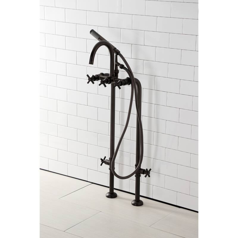Kingston Brass Concord Freestanding Tub Faucet with Supply Line