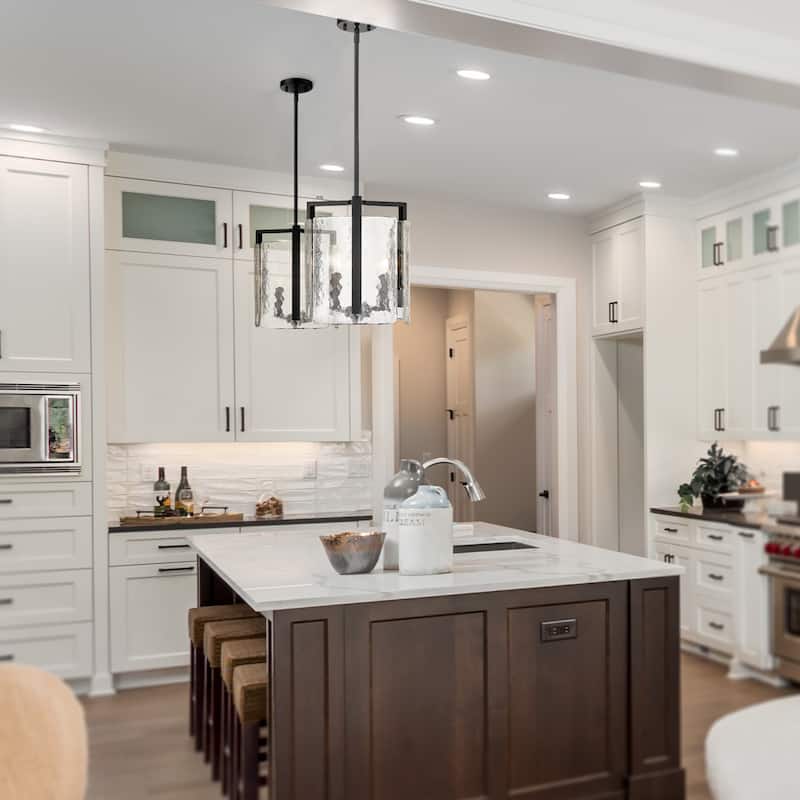 Golden Lighting Aenon 3-light Pendant in Matte Black