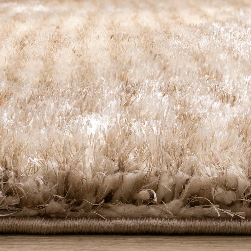 Orange Taupe Cream Sandbanks Soft Living Room Rug