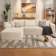 preview thumbnail 7 of 28, WINSOON Plush Modular Sectional Sofa with Pillows Beige - Left Facing