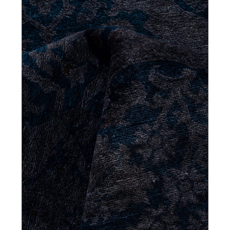 Overdyed One-of-a-Kind Hand-Knotted Area Rug - Navy - 6' 1" x 8' 9"