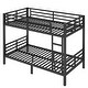 preview thumbnail 5 of 8, Metal Twin XL over Twin XL Bunk Bed for Teens and Adults,Space-Saving/Noise Reduced/No Box Spring Needed, Black