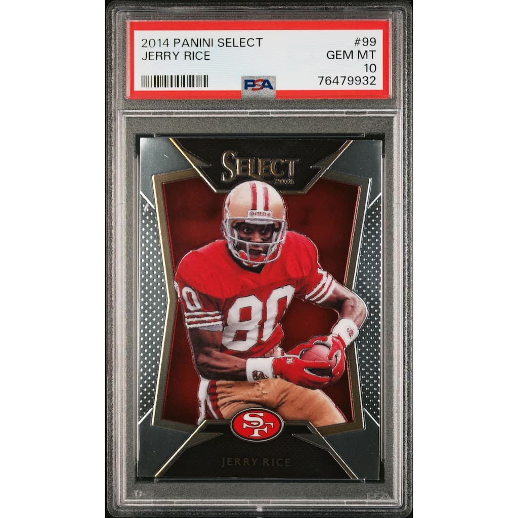 Jerry Rice 2014 Panini Select Football Card #99 Graded PSA 10 - 8'6" x 11'6"